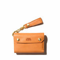 OILED SHRINK LEATHER SHORT WALLET/BEIGE - 101402-20