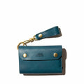 OILED SHRINK LEATHER SHORT WALLET/NAVY - 101402-75