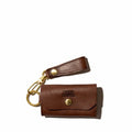 OILED SHRINK LEATHER KEY CASE/ CHOCO - 101404-23
