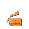 OILED SHRINK LEATHER KEY CASE/BEIGE - 101404-20