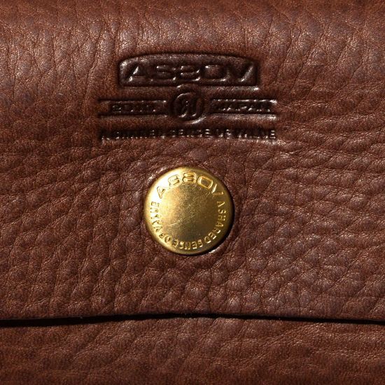 OILED SHRINK LEATHER KEY CASE/ CHOCO