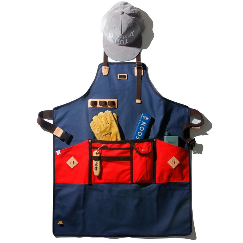 CANVAS APRON sizeL/NAVY - 011430-75