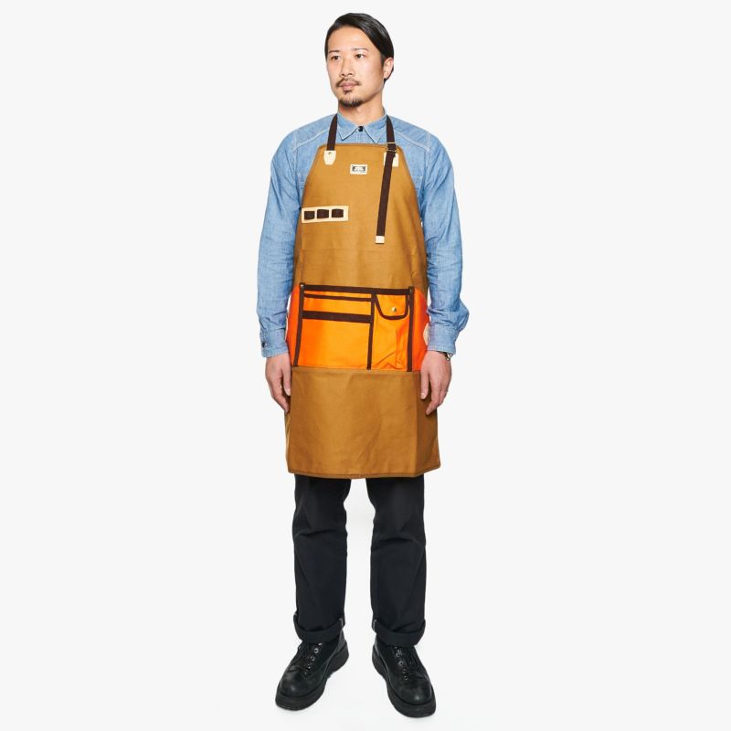 CANVAS APRON sizeL/NAVY