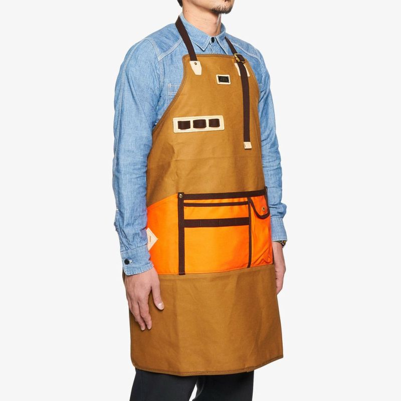 CANVAS APRON sizeL/WHITE