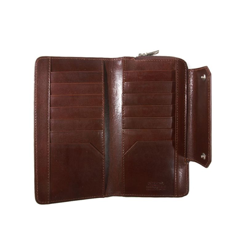LEATHER MOBILE WALLET LONG/CHOCO