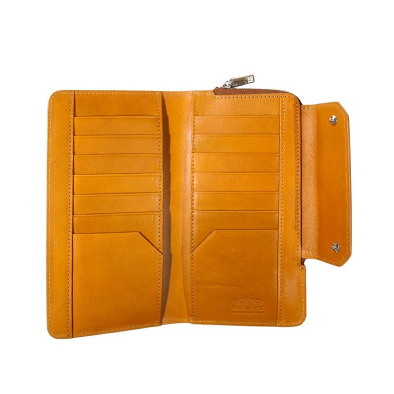 LEATHER MOBILE WALLET LONG/CAMEL