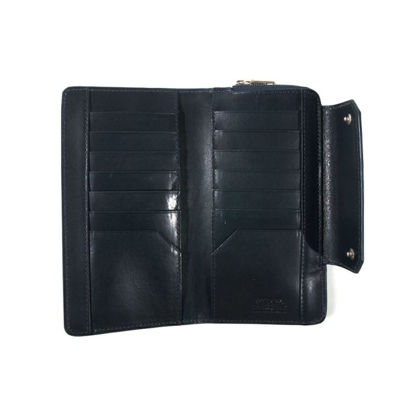 LEATHER MOBILE WALLET LONG/NAVY