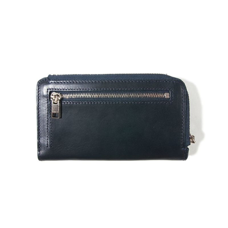 LEATHER MOBILE WALLET SHORT/NAVY