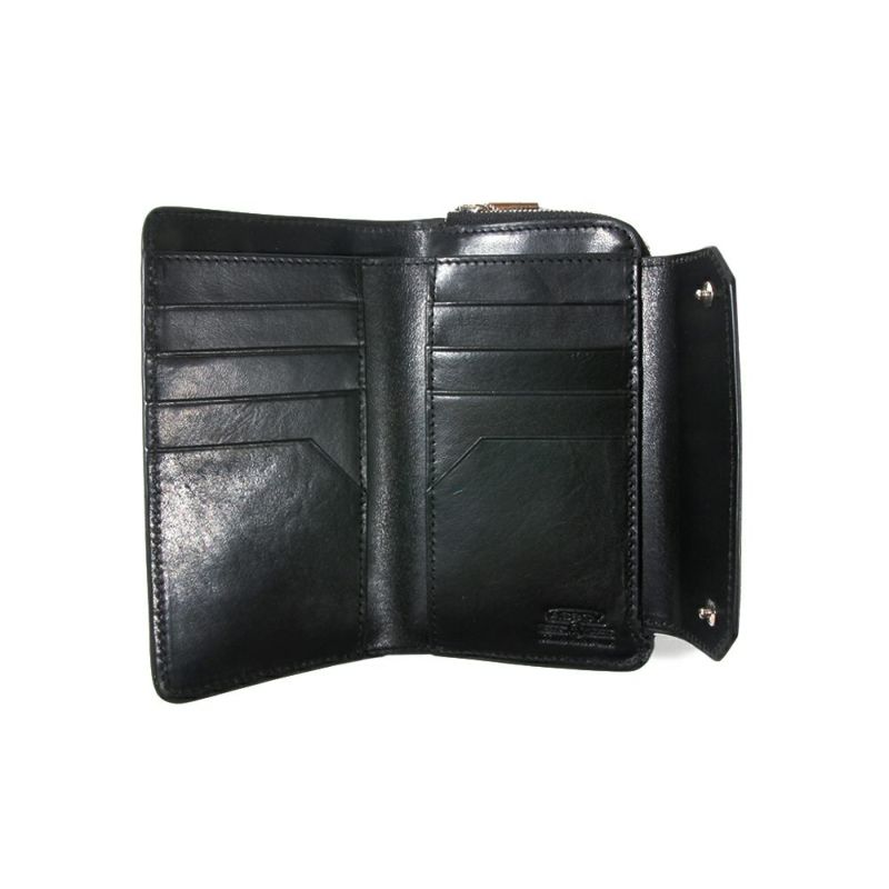 LEATHER MOBILE WALLET SHORT/BLACK