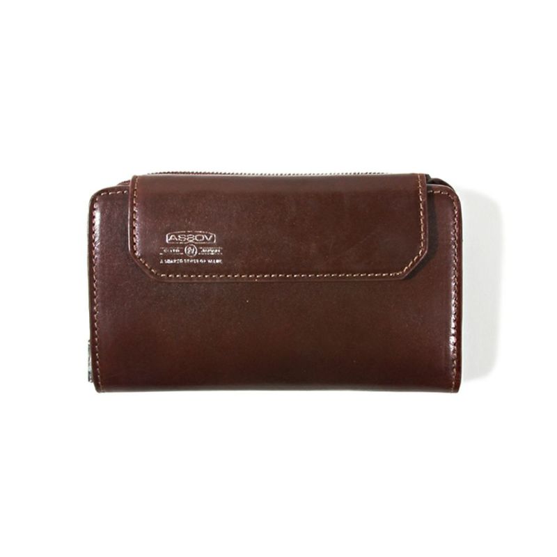 LEATHER MOBILE WALLET SHORT/CHOCO - 081601-23