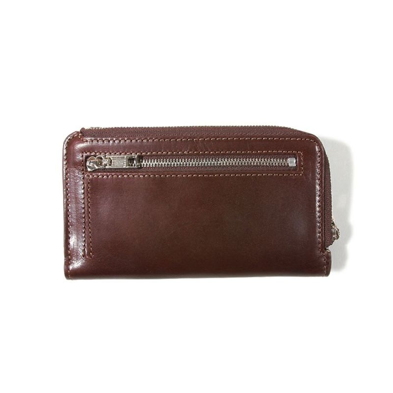 LEATHER MOBILE WALLET SHORT/CHOCO