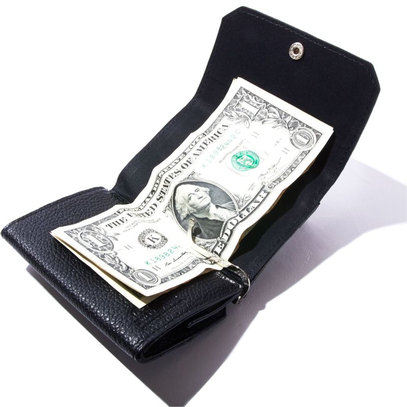 SHRINK LEATHER MOBILE WALLET MONEY CLIP/BROWN