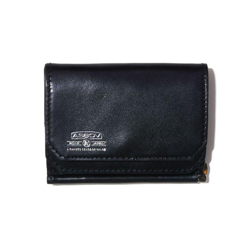 LEATHER MOBILE WALLET MONEY CLIP/BLACK - 081602-10