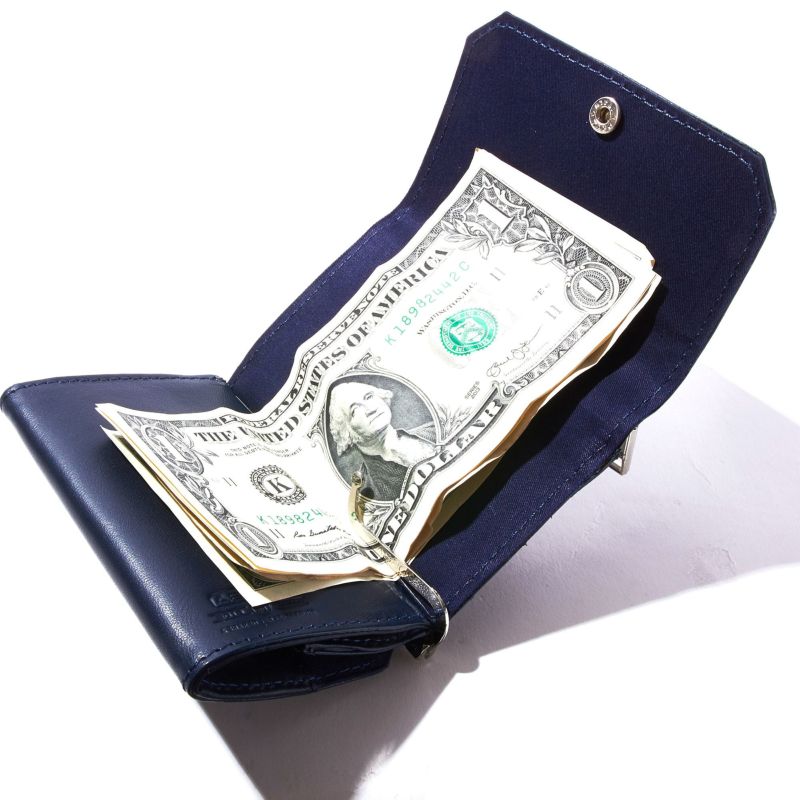 LEATHER MOBILE WALLET MONEY CLIP/CHOCO