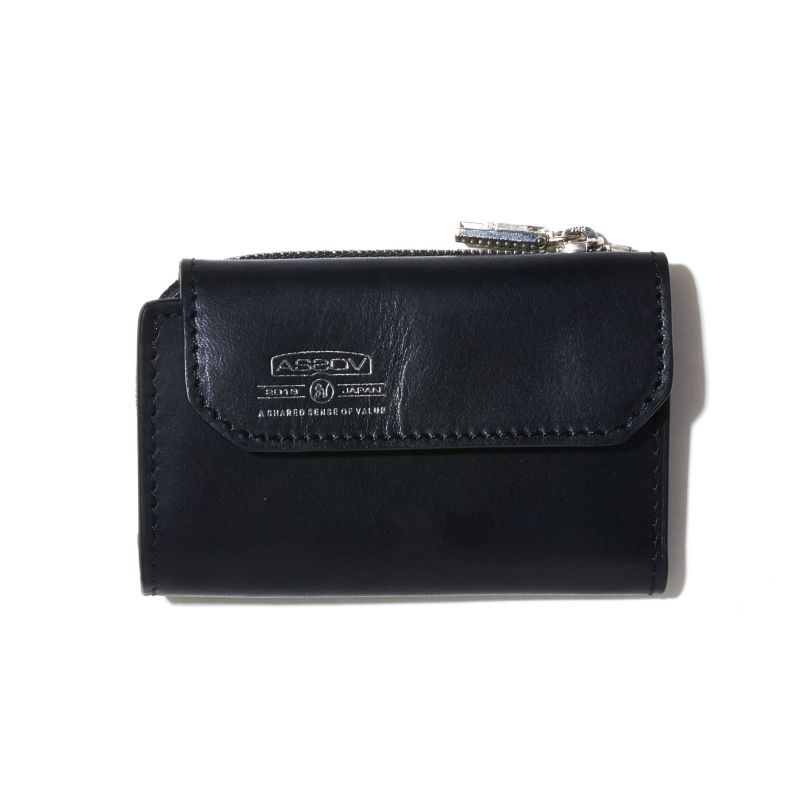 LEATHER MOBILE WALLET KEY CASE/BLACK - 081603-10