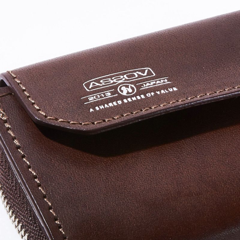 LEATHER MOBILE WALLET KEY CASE/NAVY