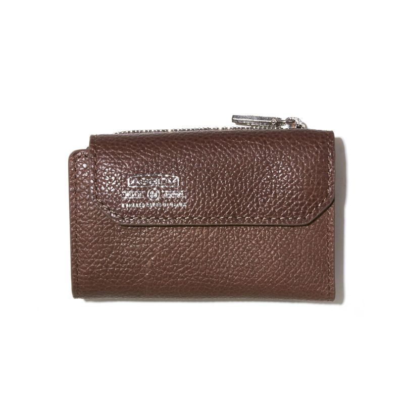 SHRINK LEATHER MOBILE WALLET KEY CASE/BROWN - 081703-22