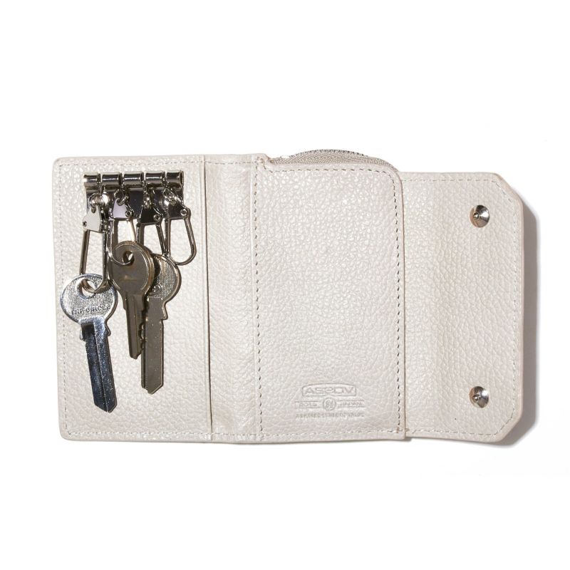 SHRINK LEATHER MOBILE WALLET KEY CASE/BLACK