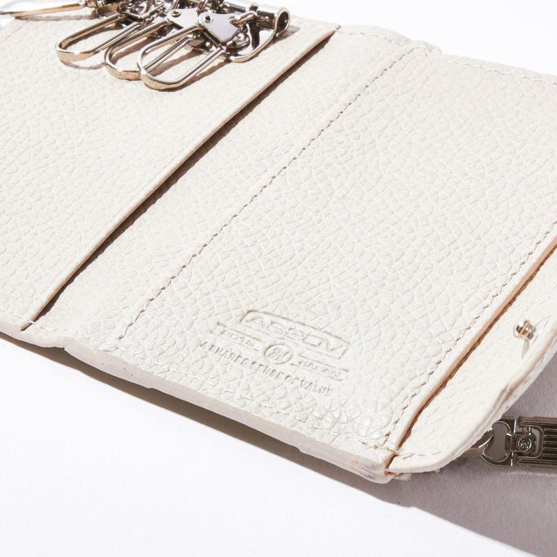 SHRINK LEATHER MOBILE WALLET KEY CASE/BROWN