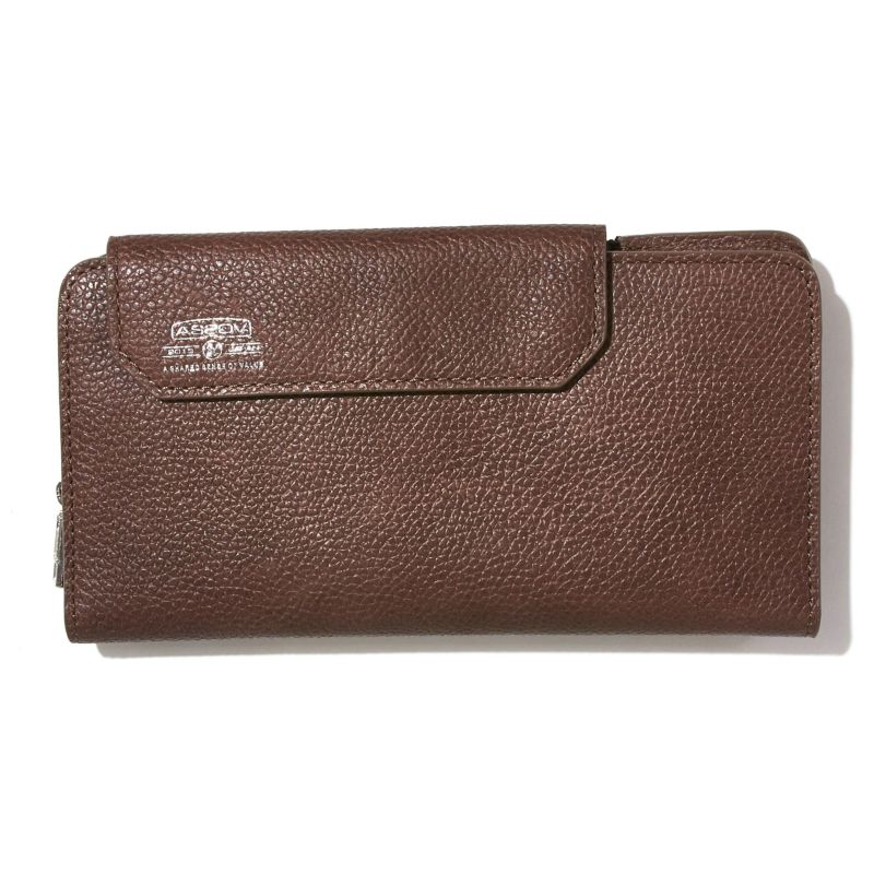 SHRINK LEATHER MOBILE WALLET LONG/BROWN - 081700-22