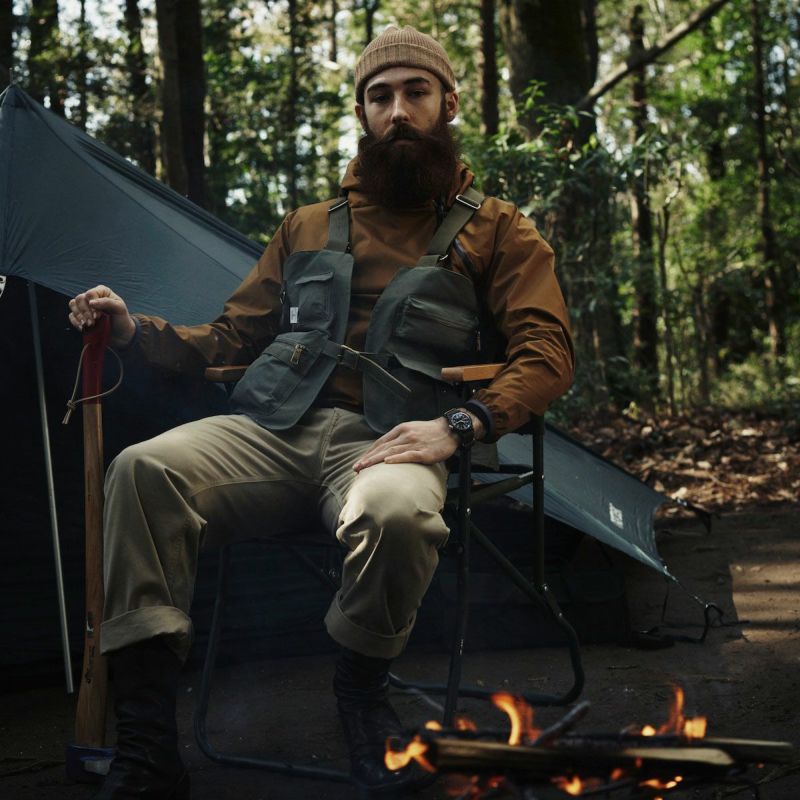 SHRINK NYLON CAMP VEST/KHAKI