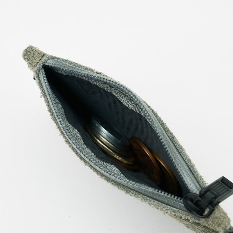 WATER PROOF SUEDE COIN CASE/GRAY