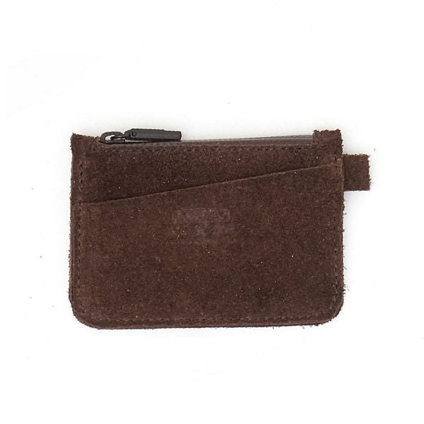 WATER PROOF SUEDE COIN CASE/CHOCO - 091756-23