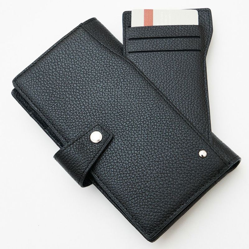 SHRINK LEATHER MOBILE MULTI CASE sizeL/BROWN