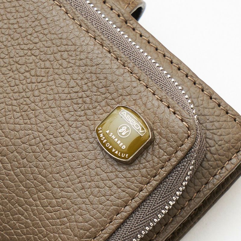 SHRINK LEATHER MOBILE MULTI CASE sizeL/BROWN