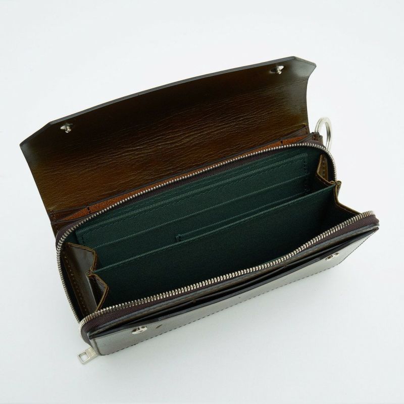 OILED ANTIQUE LEATHER LONG WALLET/CHOCO