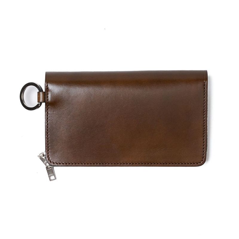 OILED ANTIQUE LEATHER LONG WALLET/CHOCO