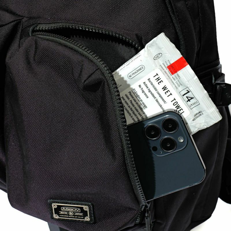 EXCLUSIVE BALLISTIC 2POCKET DAYPACK / BLACK