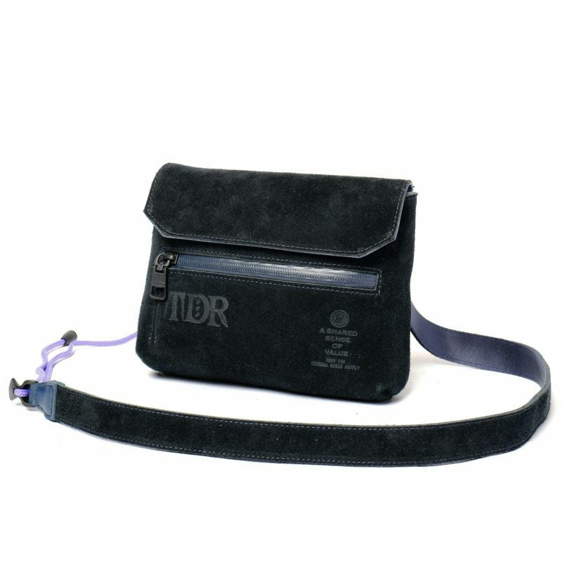 AS2OV×TDR（Garbstore） WATER PROOF SUEDE Sacoche Wallet NAVY - 091753GS-75