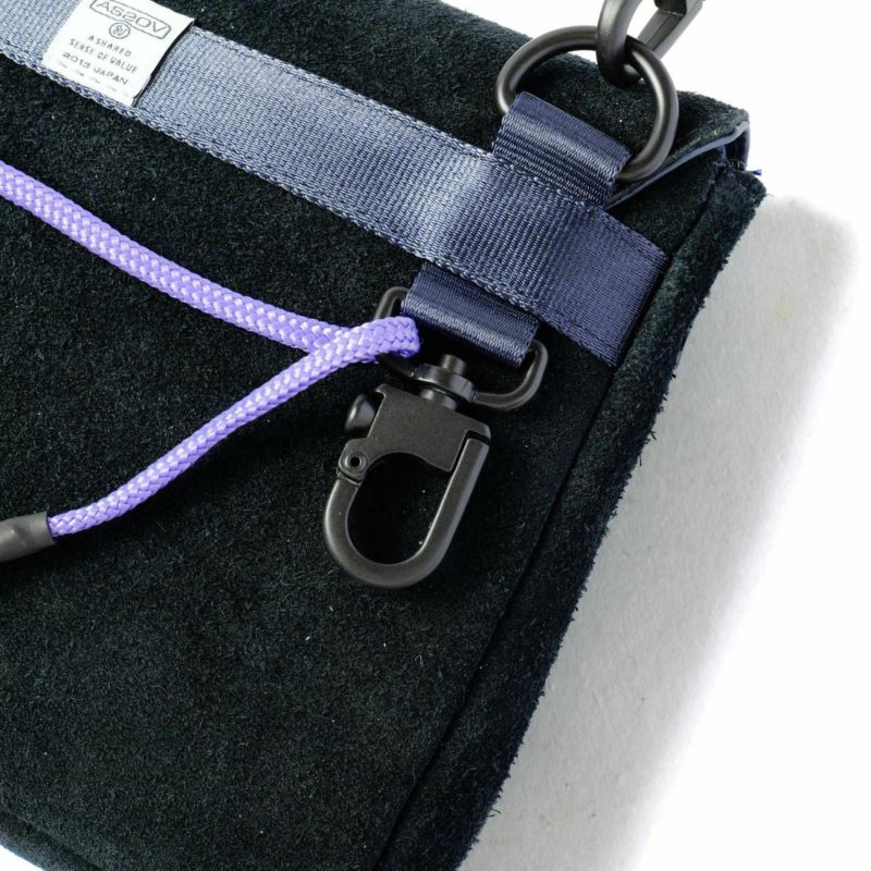 AS2OV×TDR（Garbstore） WATER PROOF SUEDE Sacoche Wallet NAVY