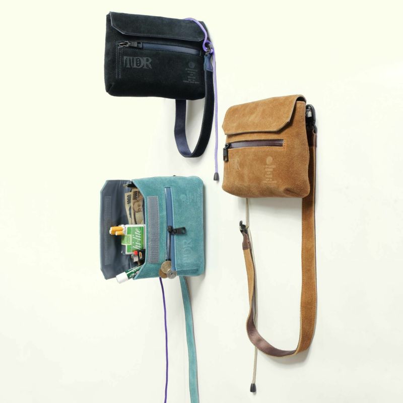 AS2OV×TDR（Garbstore） WATER PROOF SUEDE Sacoche Wallet NAVY