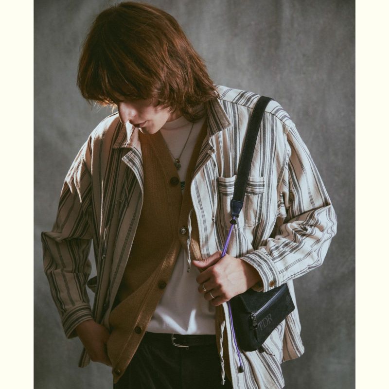 AS2OV×TDR（Garbstore） WATER PROOF SUEDE Sacoche Wallet NAVY