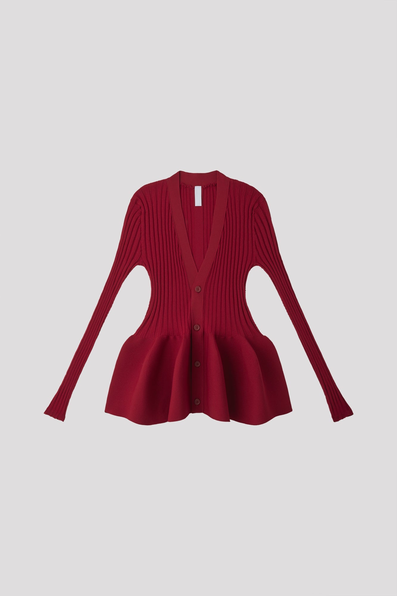 POTTERY CARDIGAN - MAROON RED
