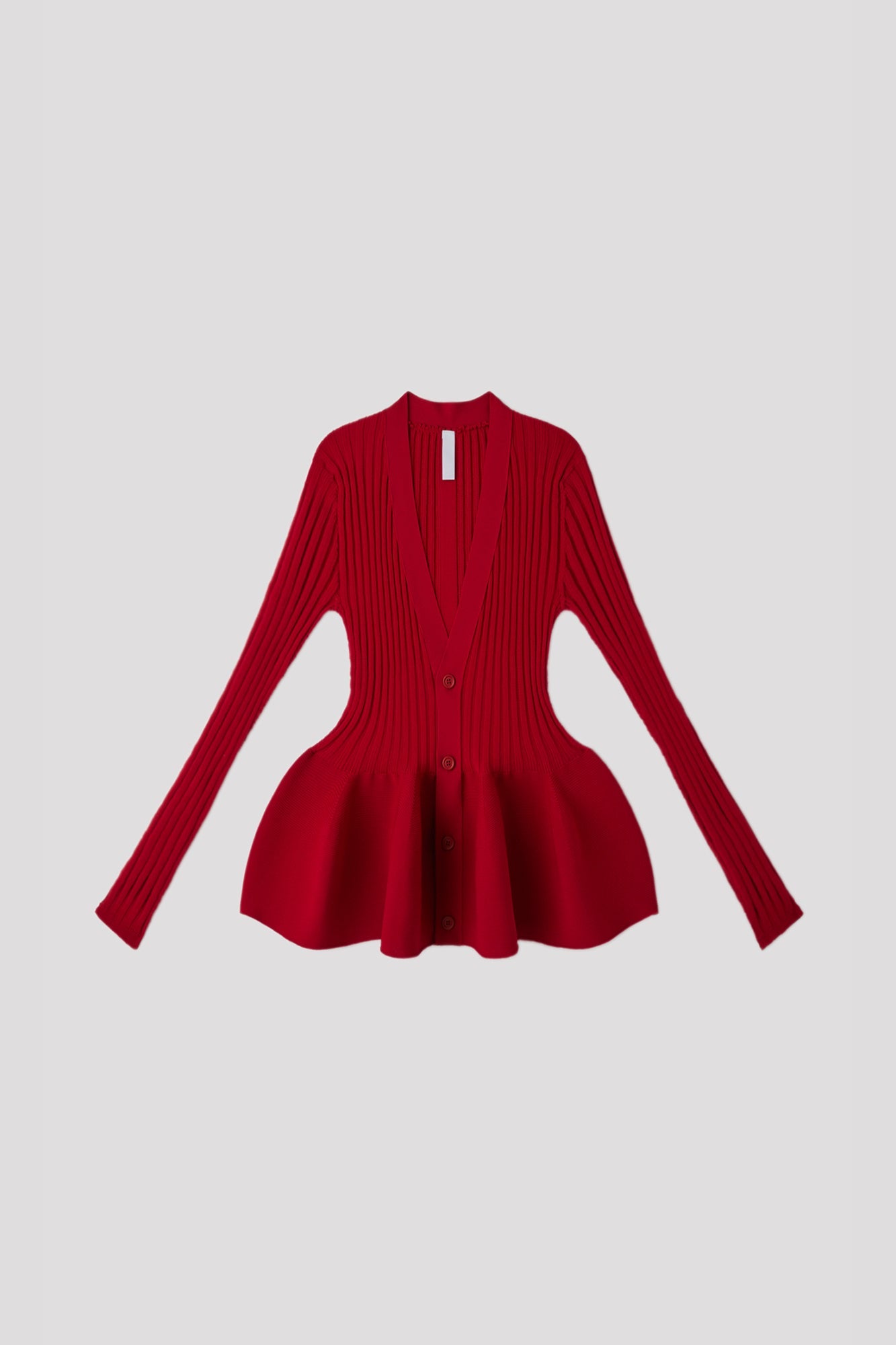 POTTERY CARDIGAN - MAROON RED