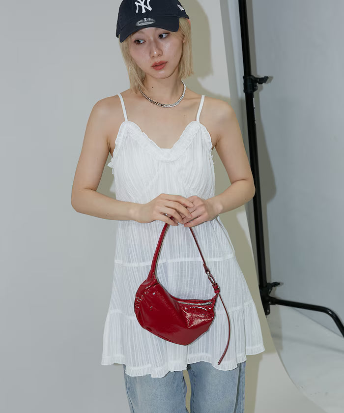 India Cotton Ruffle Tiered Camisole Mini Dress Limited Edition