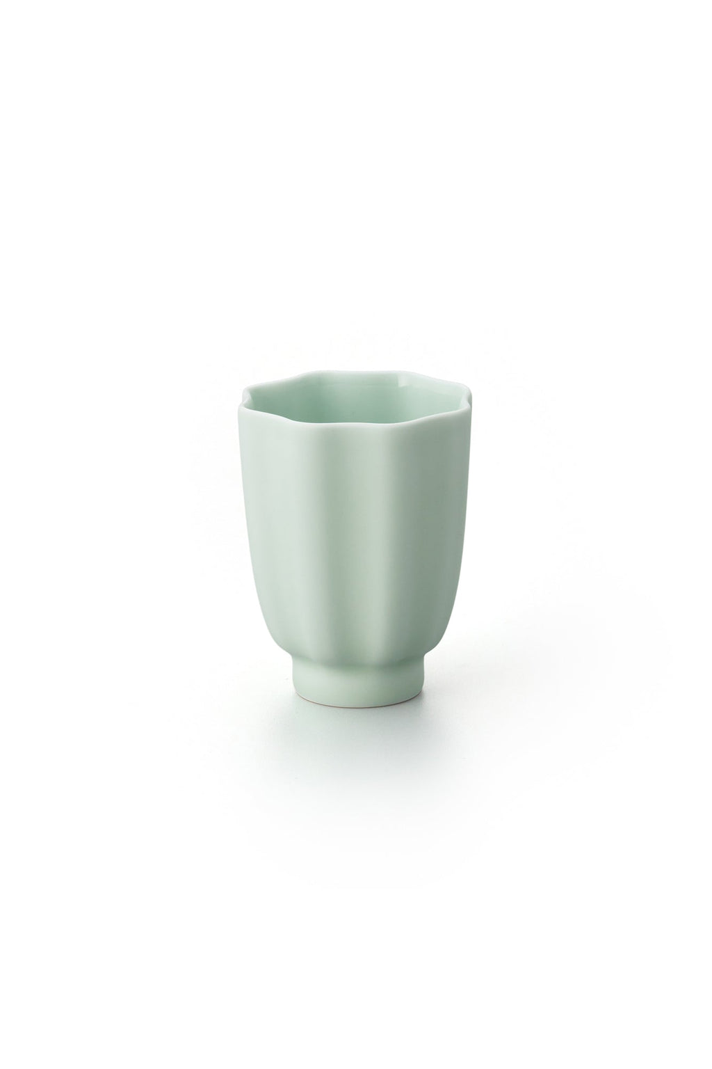 PORCELAIN POTTERY TEA CUP - CLEARLY AQUA