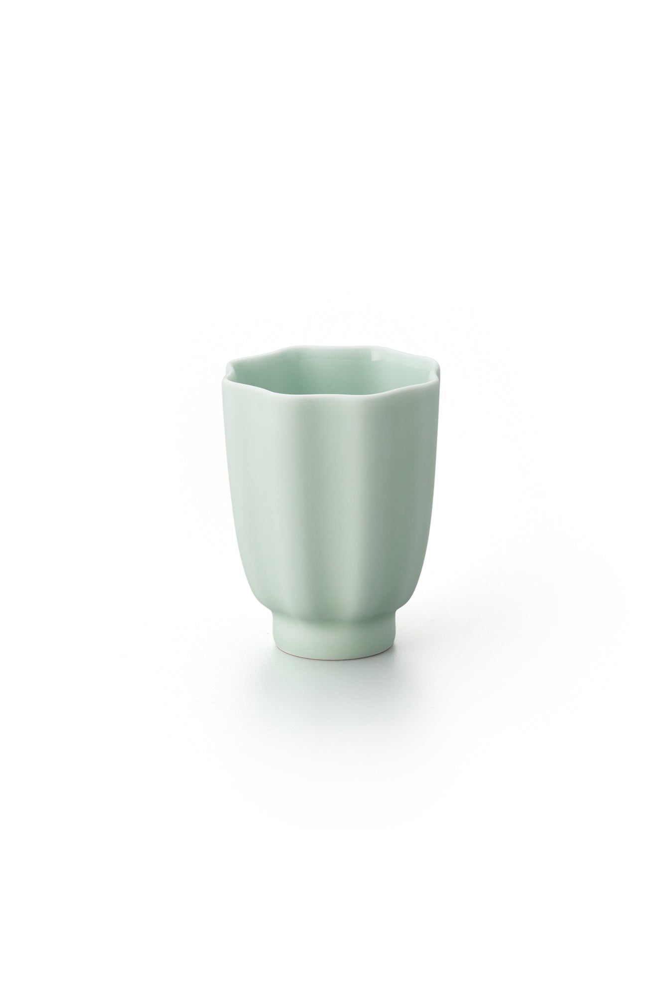 PORCELAIN POTTERY TEA CUP - CLEARLY AQUA