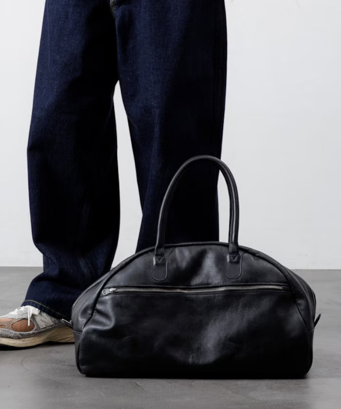 Big Leather Boston bag / Leather Boston Bag / Cowhide / Water-repellent Leather