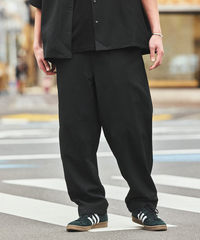 [New Color Added] Quick-Dry Material Relaxed Fit Tapered Easy Pants Linen-like