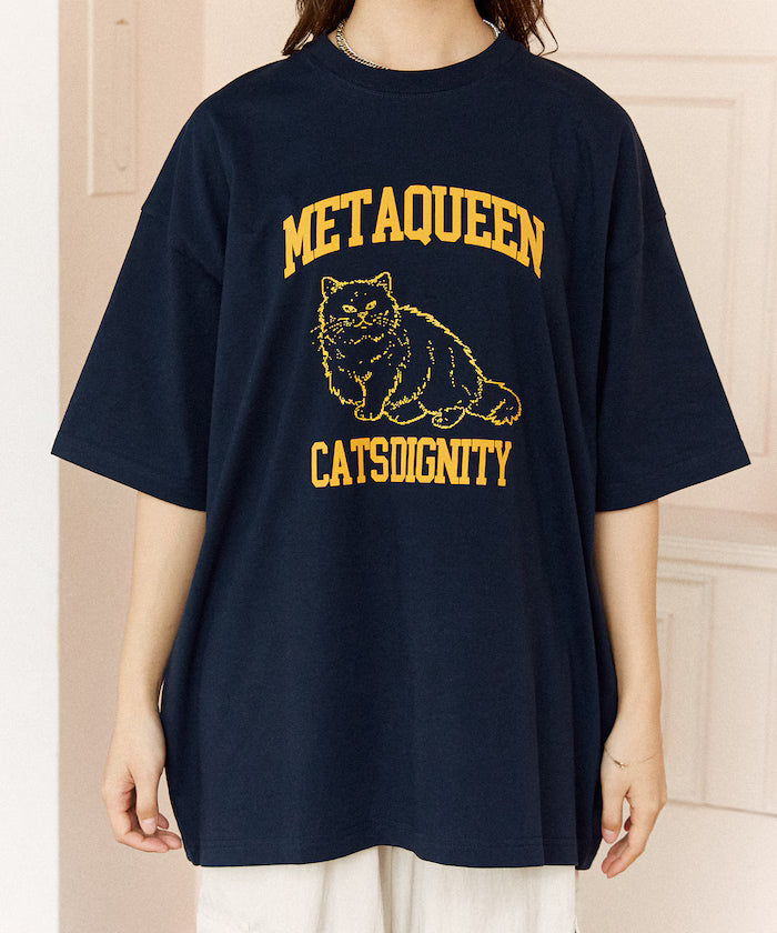 <Functional Material> METAQUEEN Cat Print T-Shirt Limited Edition