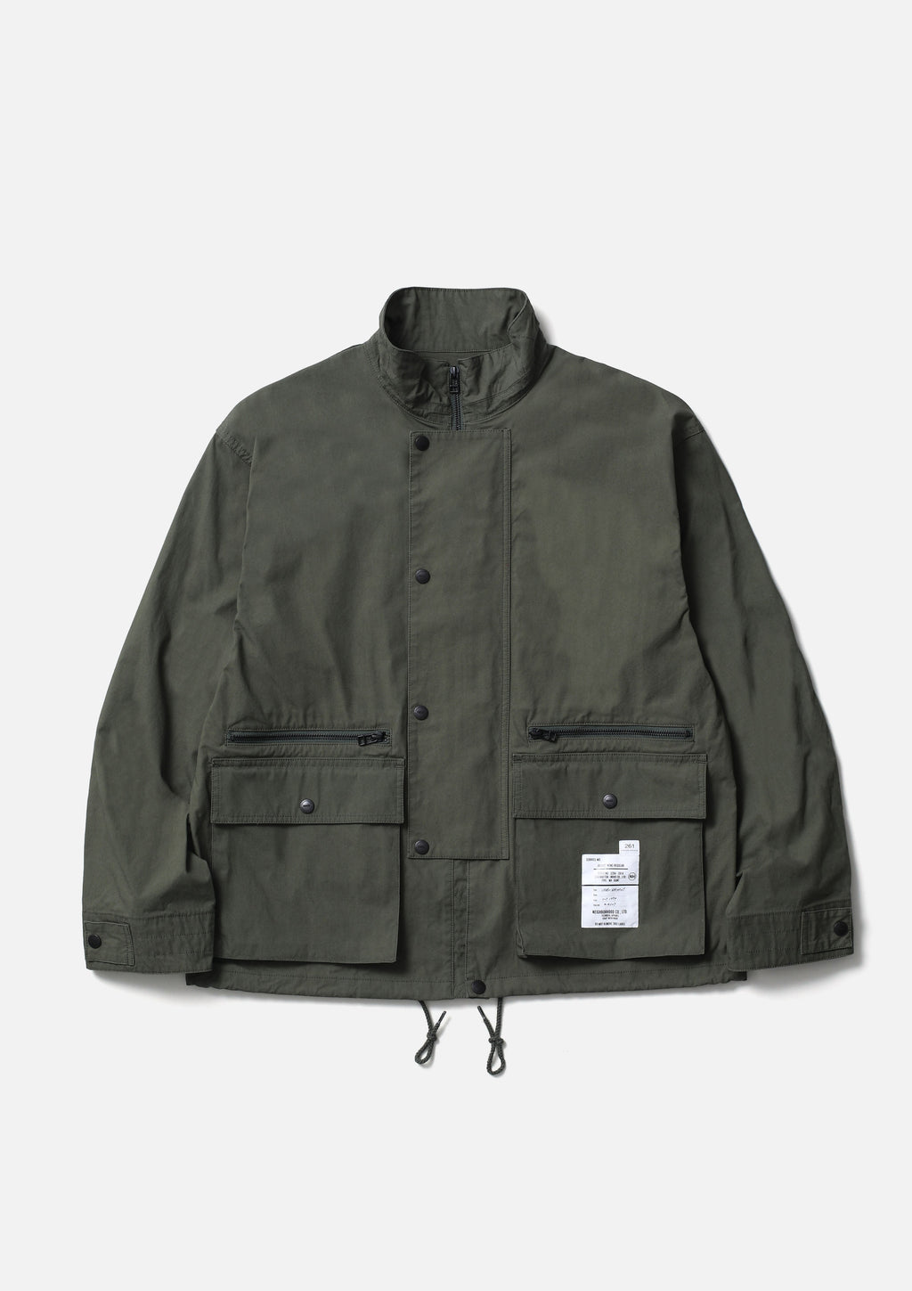 Stand Collar Field Jacket - OLIVE DRAB
