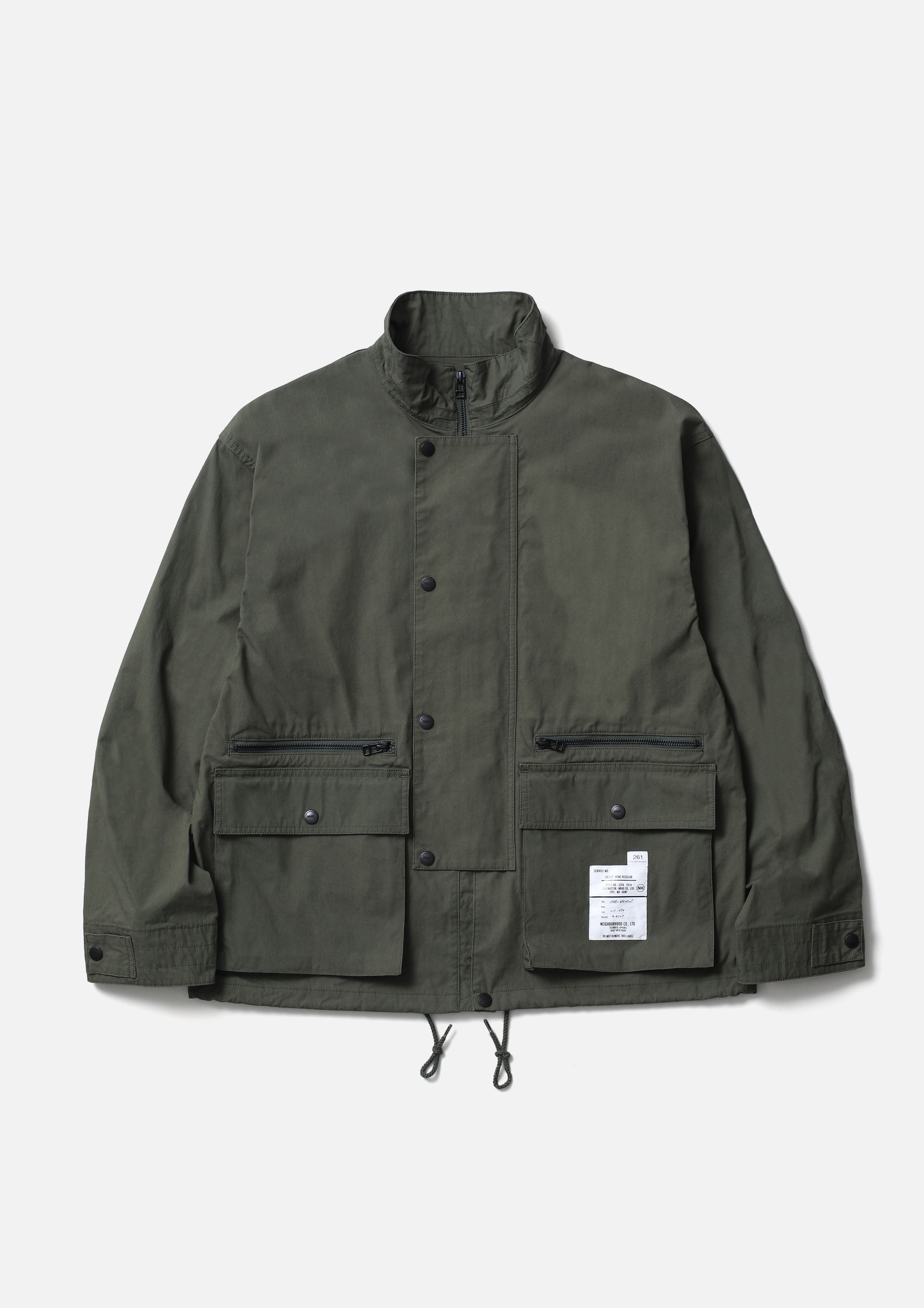 Stand Collar Field Jacket - OLIVE DRAB