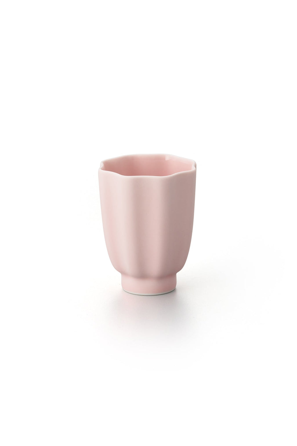 PORCELAIN POTTERY TEA CUP - EGGSHELL PINK