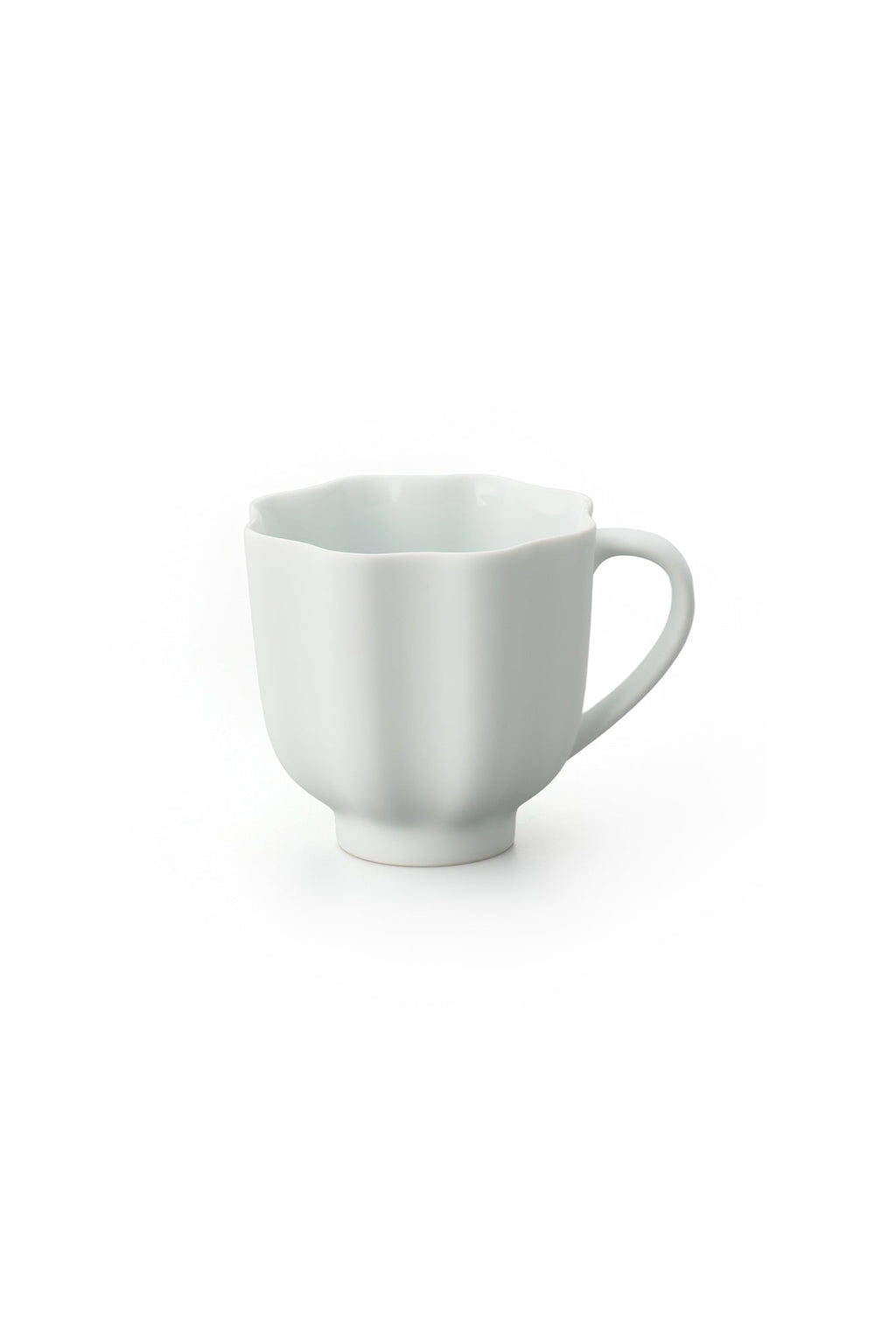 PORCELAIN POTTERY TEA MUG - WHITE