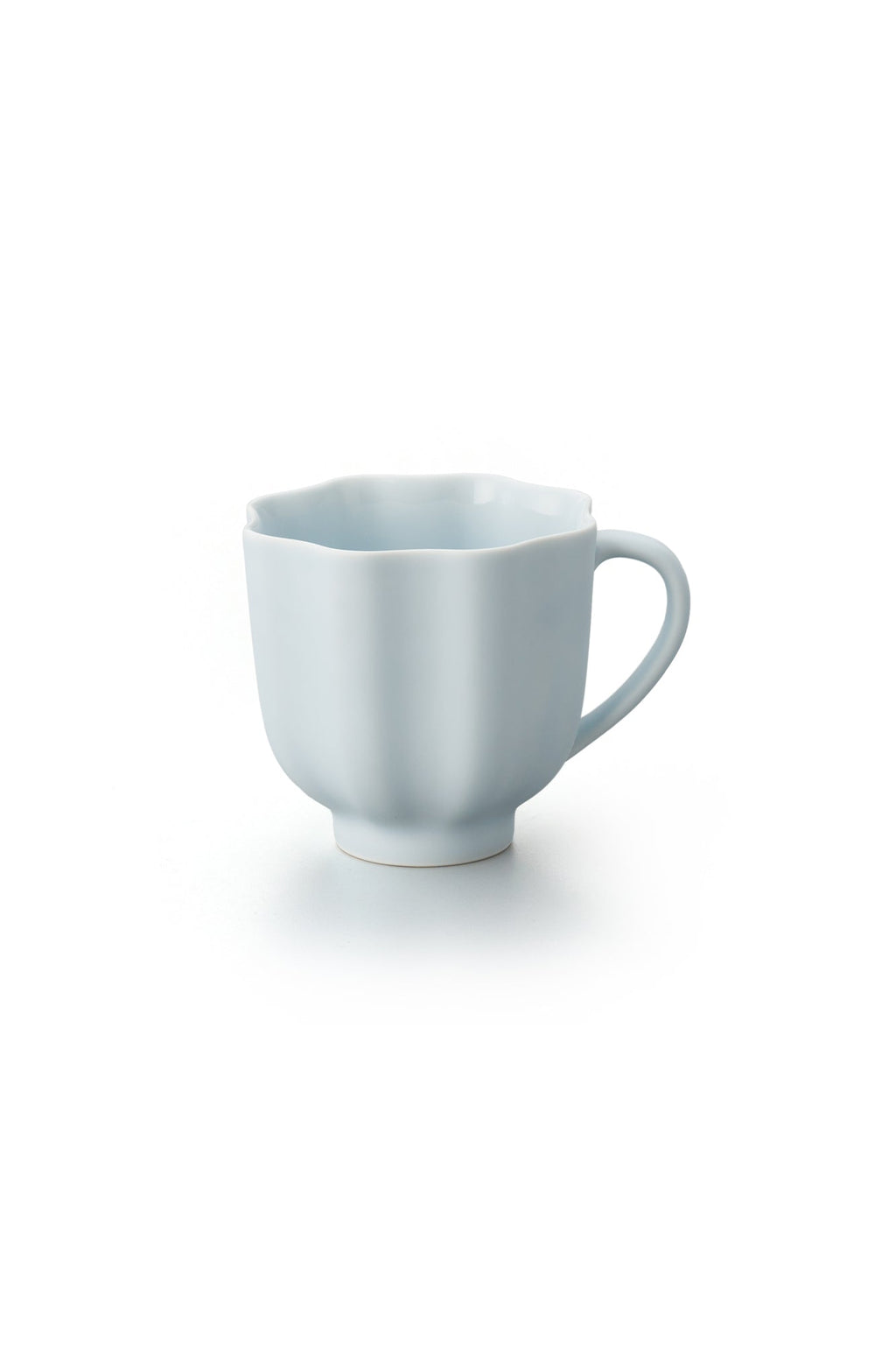 PORCELAIN POTTERY TEA MUG - OPALIN BLUE