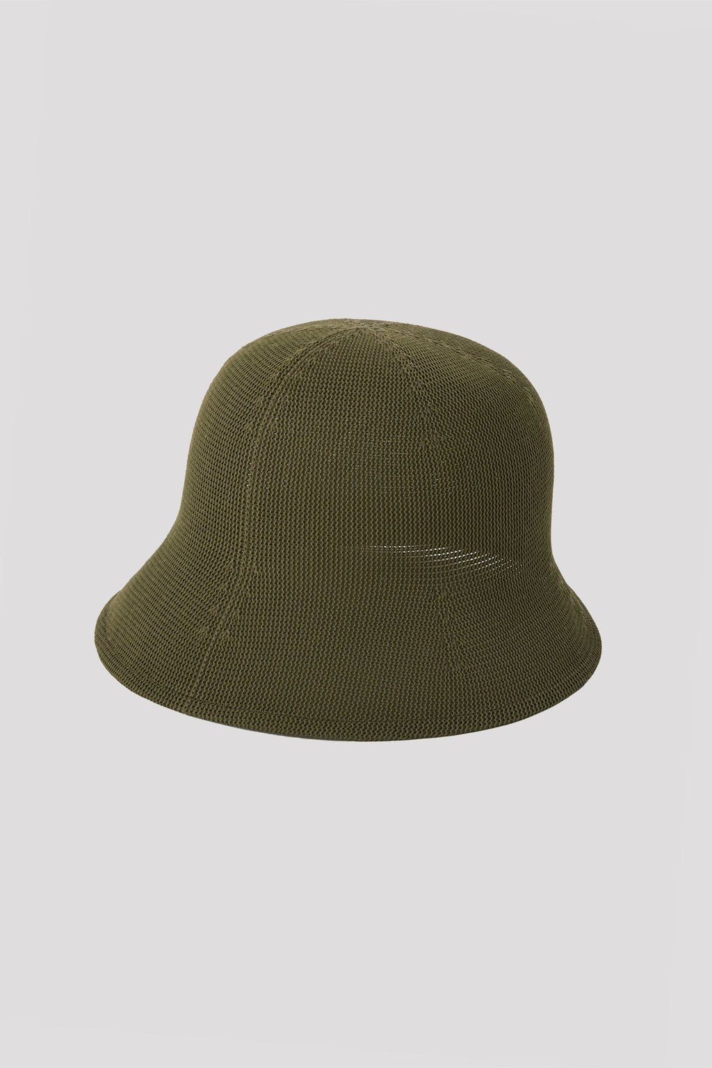 MESH KNIT ASYMMETRIC HAT - FERN GREEN